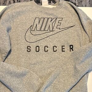Nike Men's Gray Crewneck Soccer Sweater